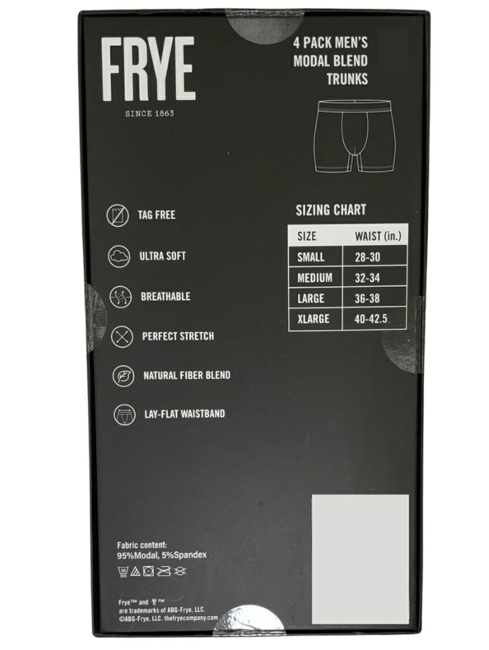 FRYE Trunks Men Modal Blend Breathable Ultra Soft 4 Pairs NWT
